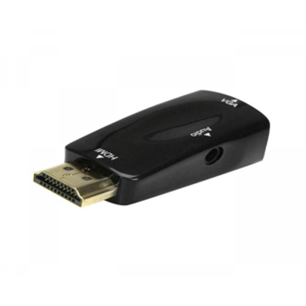Conversor de Vídeo HDMI p/ VGA + áudio 