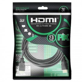 Cabo HDMI Gold 2.0 4k Ultra HD 3 metros PIX 