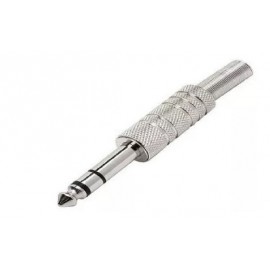 Plug P10 ST 6,35MM niquelado c/mola TBLA  