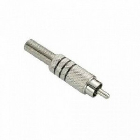 Plug RCA GOLD 6MM com rabicho PT  