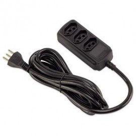 Extensão elétrica 3 tomadas Tripolar 20a 5m pt 