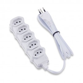 Extensão elétrica 5 tomadas  Tripolar 10a 3m pt 