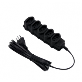 Extensão elétrica 5 tomadas Tripolar 10a 5m pt 