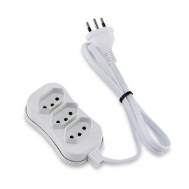 Extensão elétrica 3 tomadas Tripolar 10a 1m br 