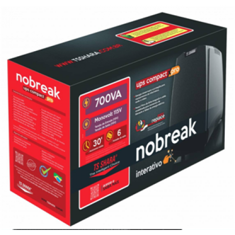 Nobreak Compact XPRO UPS 700 1BS MONO 6T