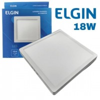 Luminária LED sobrepor quadrada 18W 6500k BR Elgin..