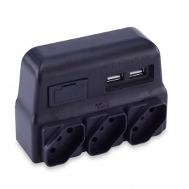 Protetor Elétrico 3T 2P+T c/Carreg.USB 