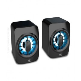 Caixa de som 2.0 6W LED SP-L50BK PT C3TECH 