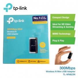 Adaptador USB Mini N Wireless 300MBPS TPLINK 
