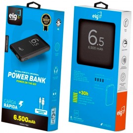 Carregador Portátil | Power Bank ELG 6500 mAh Mini PT | PB65 