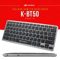 Teclado Sem Fio Bluetooth | Recarregável | K-BT50B..