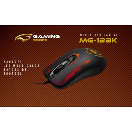 Mouse Gamer USB MG-12bk
