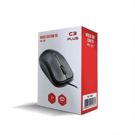 Mouse USB MS-35BK preto 