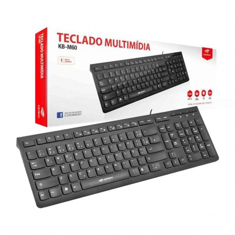 Teclado USB MULT KB-M60BK PT C3TECH