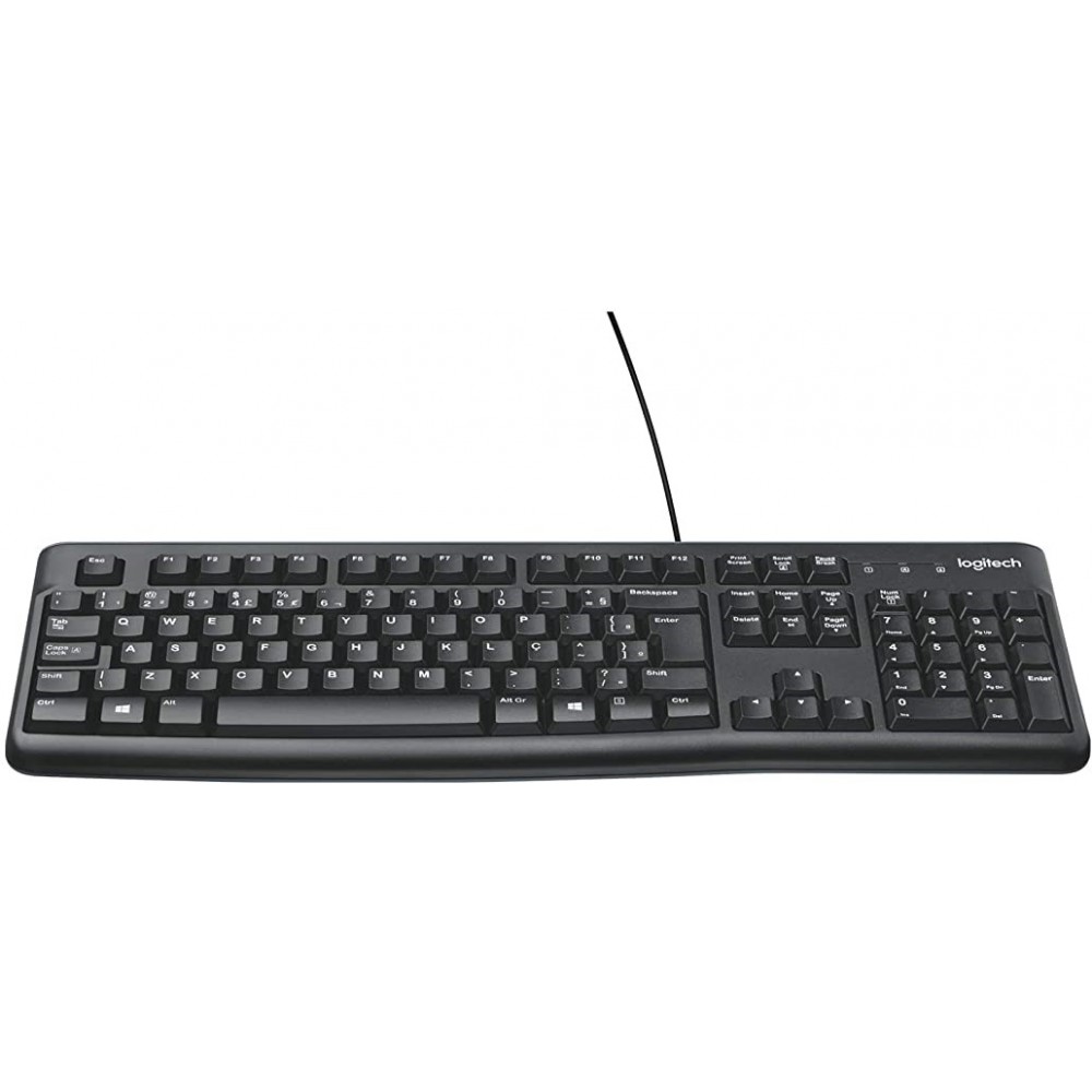 Teclado USB K120 preto Logitech 