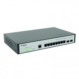 Switch Gerenciável Intelbras 8 portas Gigabit Ethernet + 2 portas Mini-GBIC - SG 1002 MR 