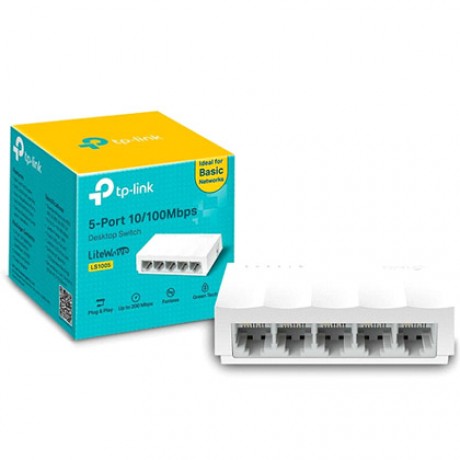 Switch de Mesa (LS1005) 5 portas TP Link 10/100 Mbps