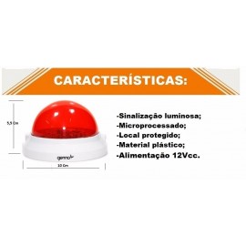Sinalizador Strobe - Verm - Genno 