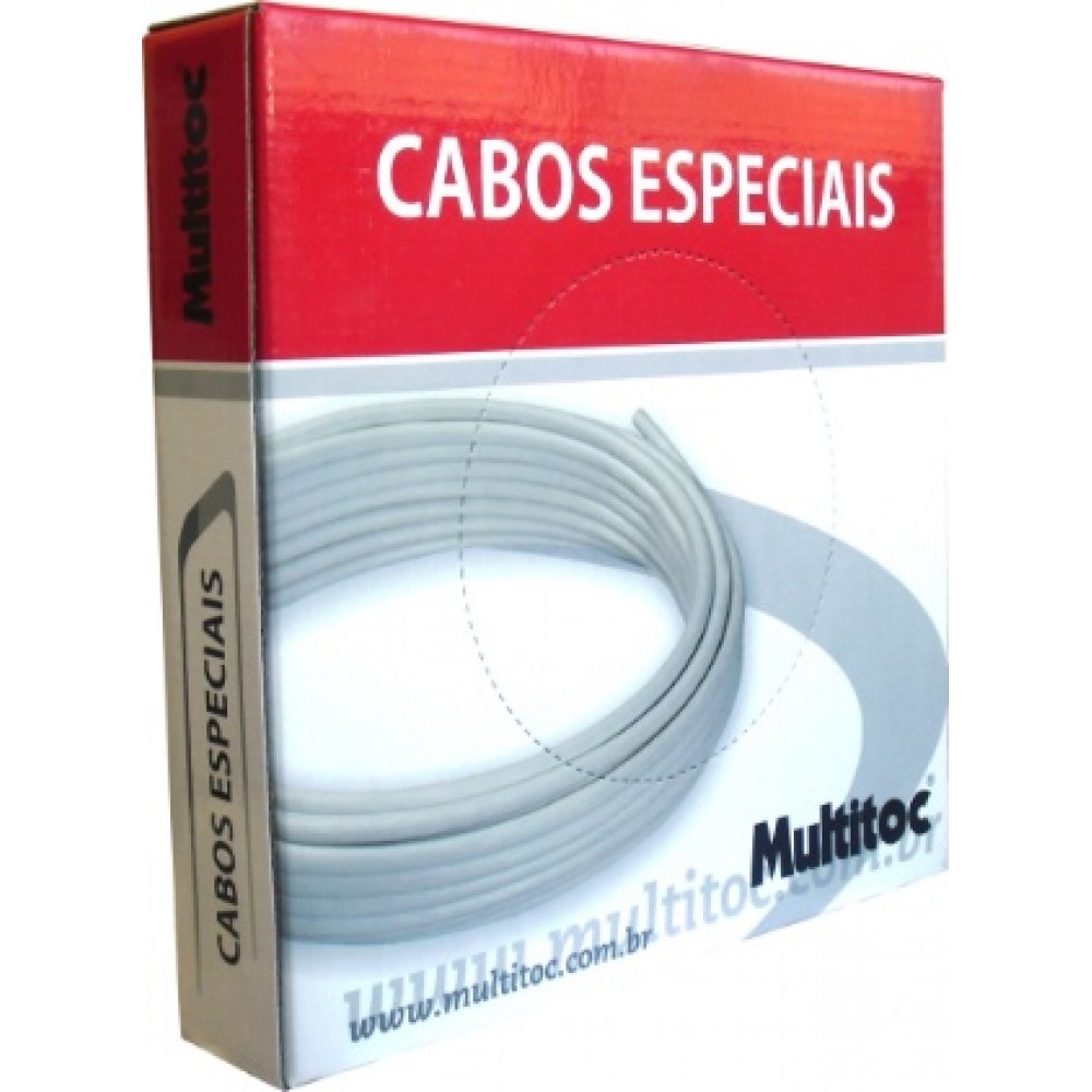 Cabo Alarme 4 Vias Branco - Multitoc - MUCA 0720