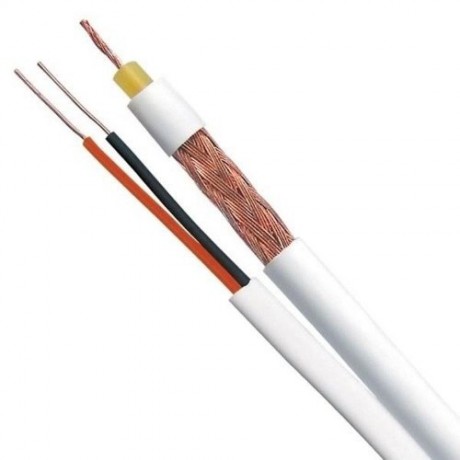 Cabo Coaxial RF 4MM + BIP 2x26 AWG 75 Cond