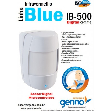 Sensor Infra IB-500 Digital c/ Fio - Genno