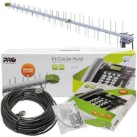 Kit Telefone celular rural + Antena Dual Chip Quad..