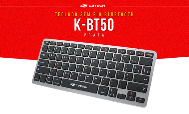 Teclado Sem Fio Bluetooth K-BT50BK